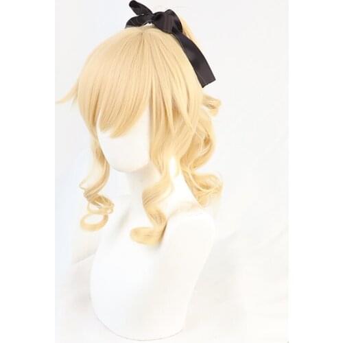 Game Genshin Impact Jean Golden Ponytail Short Hair Cosplay Wig C00165