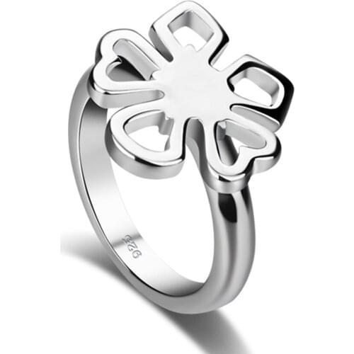 Korean Fashion Cute Five Grass Adjustable Ring for Woman Big Ring to Send Valentines Day Gifts