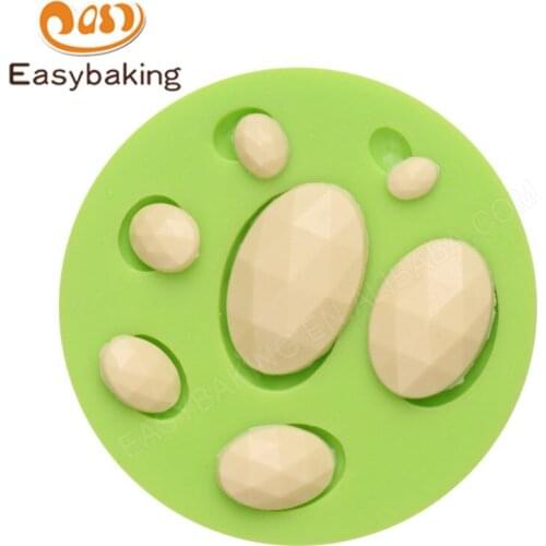 Mini Jewel Shape Fondant Cake Round Silicone Mold Kitchen Bakeware Wedding Decoration Mould for Chocolate Plaster