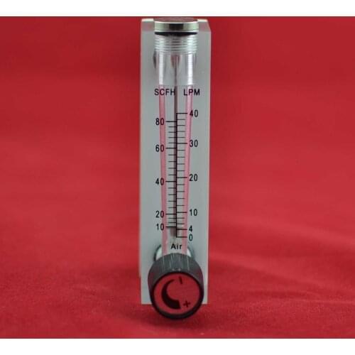 LZM-6T 4-40LPM/10-80SCFH panel type acrylic flowmeter(flow meter) with adjust valve bass fitting Female G1/4" Male M18*1.5