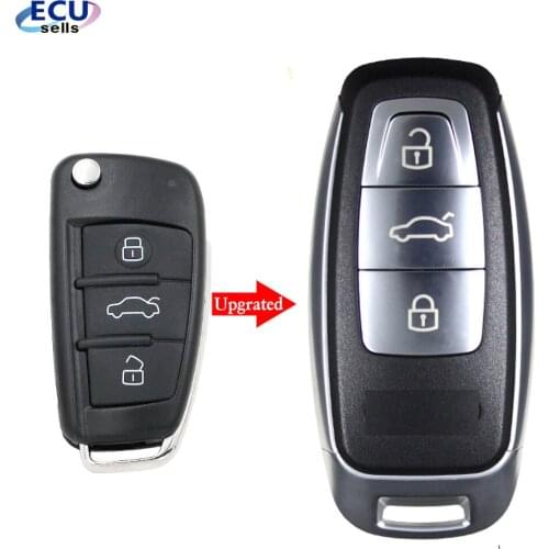 Car Modified Remote Key Shell Keyless Smart Key Case Upgrade for Audi A3 A4 A6 A8 TT Q2 Q3 Q5 Q7 S3 A5 A7 RS3 Remote Key Cover