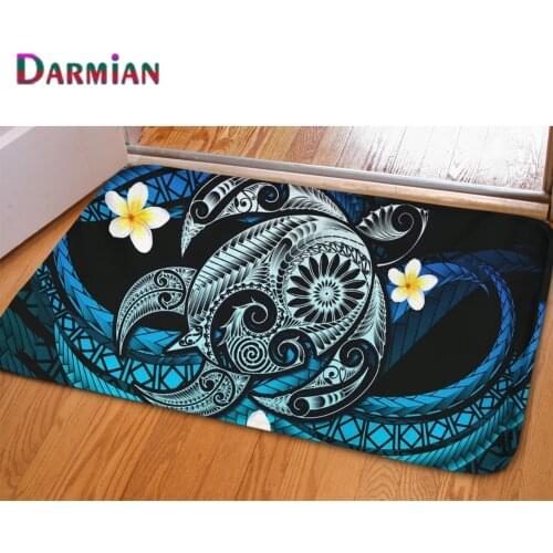 DARMIAN Fashion Polynesian Hawaii Turtle Print Living Room Carpets Home Decor Entrance Doormat Non-slip Bathroom Mats Rugs Tapis