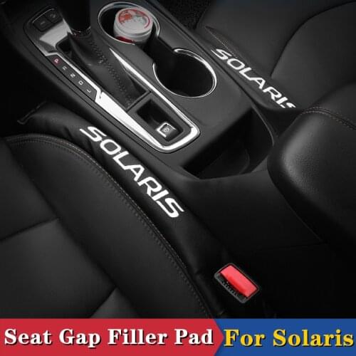 2x Car Interior Seat Gap Filler Soft Pad Padding Spacer Accessories For Hyundai Solaris 2011-2019 2012 2013 2014 2015 2016 2017