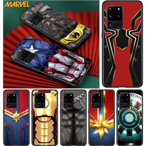 Avengers Hero Marvel for Samsung S20 FE Ultra Plus A91 A81 A71 A51 A41 A31 A21 A11 A72 A52 A42 A22 Soft Black Phone Case