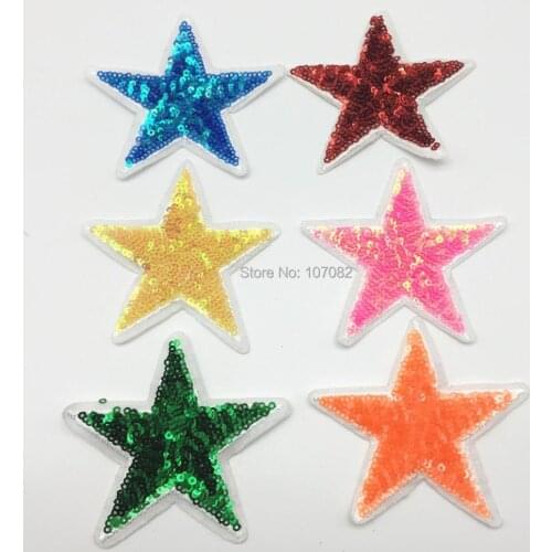 20pcs Mixed Star Sequins Patches Repairing Clothes T-Shirt Patch DIY Clothing Decoration Embroidered Badge Stickers