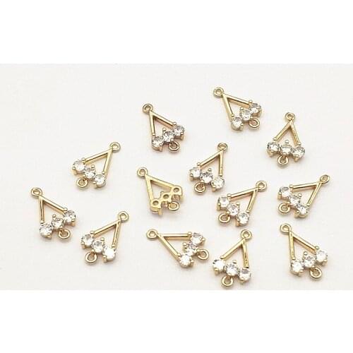 New Arrival! 9x16mm 100pcs Cubic Zirconia/Copper Connectors for Handmade Necklace/Earring DIY Parts,Jewelry Accessories Findings