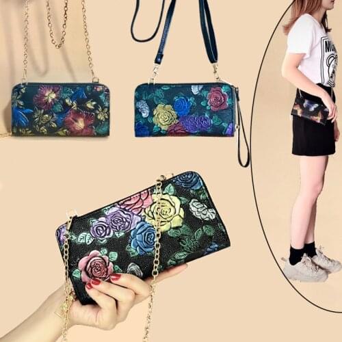 New womens long zipper wallet, messenger bag, large capacity wallet, female hand bag