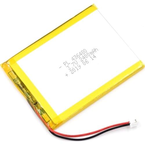 Mejuew 3.7V 2400mAh 436480 Rechargeable Lipo Battery with JST Connector
