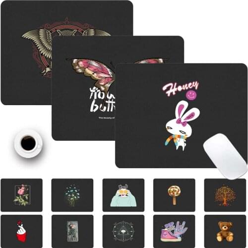 Durable Smooth PU Leather Computer Mouse-pad Anti-slip Waterproof Black And Simple Color Pattern Mouse Mat Game Laptop Mousepad