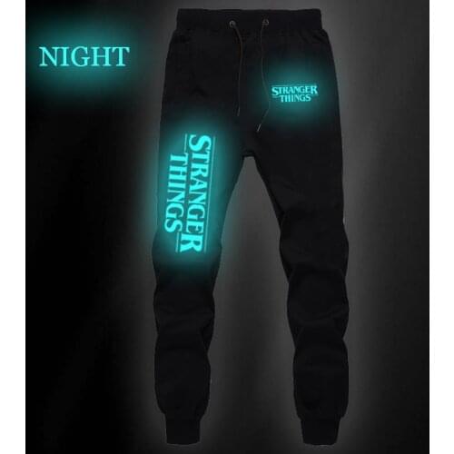 Sports Breathable Pants Hot-Selling Stranger Things Luminous Print Cotton Pants Students Casual Sweatpants