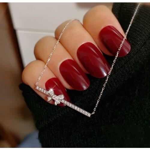 Brillian Y2k Jewelry Korean Fashion Bow AAA Zircon Bride Necklace on Neck Bt21 Bead Jewelry Personalized Gift Gifts for Women