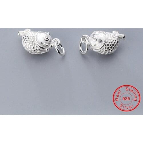 UQBing 15.5*8*6mm Lovely Cute Whale Animal Charms Dangle for Women 925 Sterling Silver Jewelry Making Findings Accessories