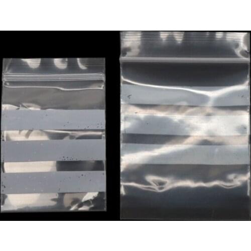 100Pcs Small Plastic Writeable Reclosable Zipper Bags Self-Sealing Writable White Blocks Zip Lock Jewelry Storage Bags