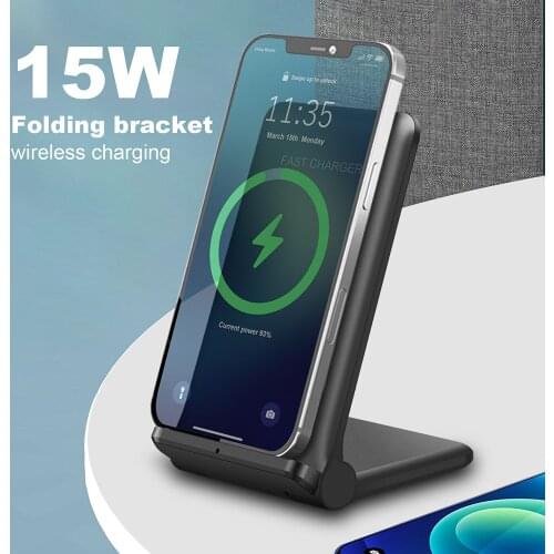 2 in 1 Folding Bracket Wireless Charging Stand 15W Qi Wireless Charger For iPhone 12 11 8 XS XR Airpods Pro for Samsung S2 S20