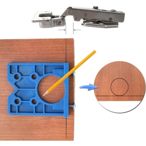 35mm Hinge Hole Drilling Guide Locator Hinge Drilling Jig Drill Bits Woodworking Door Hole Opener Cabinet Accessories Tool 2021