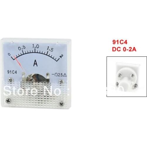 DC 0-2A 1A 3A 5A 10A 15A Analog Panel AMP Current Meter Ammeter Gauge 91C4 Pointer DC ammeter