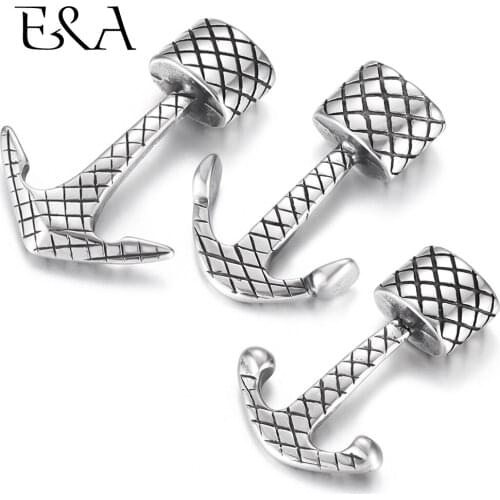Stainless Steel Anchor Hooks Lozenge Hole 10*5mm Bracelet Clasp Jewelry Making Findings DIY Supplies Accessories Wholesale