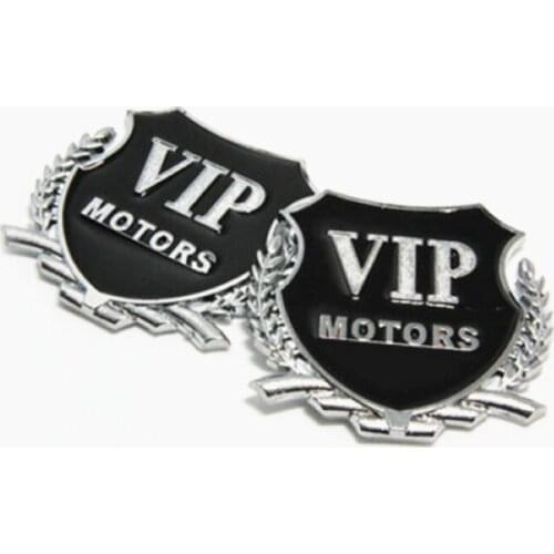 Car Styling for TOYOTA RAV4 C-HR COROLLA CROWN COROLLA VIOS LAND PRADO Highlander 3D Metal VIP MOTORS Emblem Car Sticker 2pcs