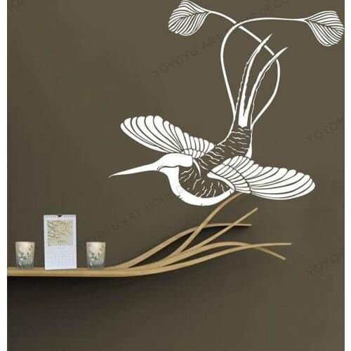 Colibri Exotic Vinyl Bird Decal Wall Sticker Bird-of-paradise Vinyl Wall and Window Interior Decor Wallpaper Waterproof JC268