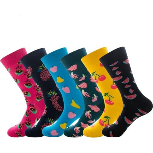 Cotton Funny Couple Sock Unisex Harajuku Leaves Crew Casual Happy Socks For woMen Art Flamingo Fashion Cute Hipster Sock Hip Hop