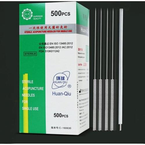 2 boxes=1000Pcs Disposable Sterile Acupuncture Needle With tube Health Body Acupuncture point beauty needle multi sizes