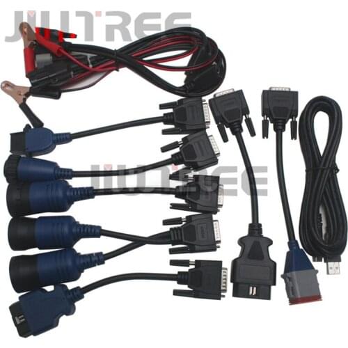 JIUTREE Diesel Heavy Duty Truck Diagnose Full Set Cables for XTruck USB Link