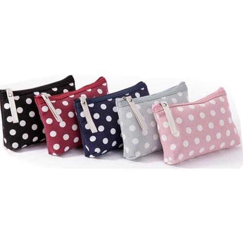 ETya Women Dots Cosmetic Bag Makeup Bag Lady Neceser Small Make Up Bag Travel Organizer Zipper Cosmetic Bag For Cosmetics