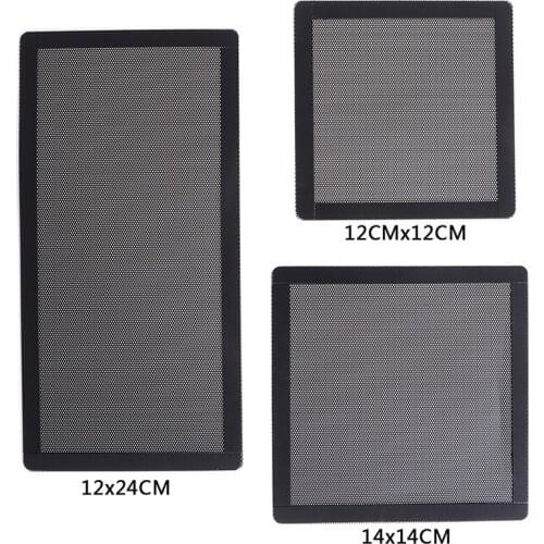 12x12 14x14 12x24cm Computer PC Case Cooling Fan Magnetic Dust Filter Mesh Net Cover Computer Guard PVC cooling fan antidust net