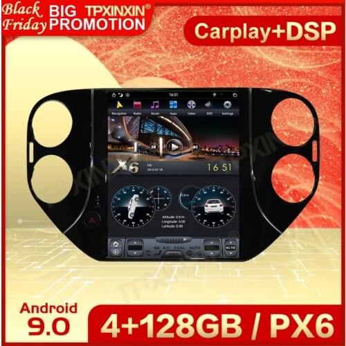 Carplay 2 Din Android 9 Tesla Stereo For VW Tiguan 2010 2011 2012 2013 2014 2015 2016 WiFi Video Radio Receiver Player Head Unit