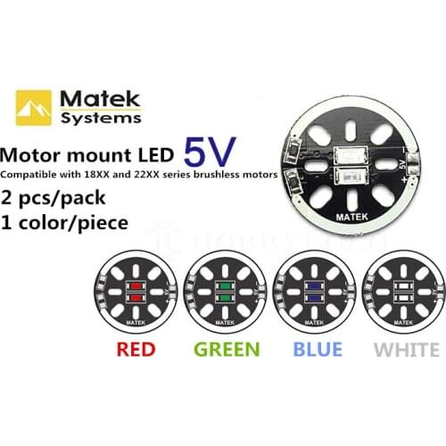 Matek X2/5V LED motor mount for FPV cross race drone QAV250 / QAV-R / QAV-X / Nighthawk 250 / QAV210 / GEX-TX 18XX / 22XX motor