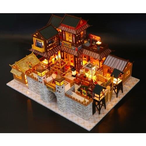 Furniture Diy Doll House Wooden Miniature Doll Houses Furniture Kits Assemble Puzzle Handmade Dollhouse Craft Toys For Children