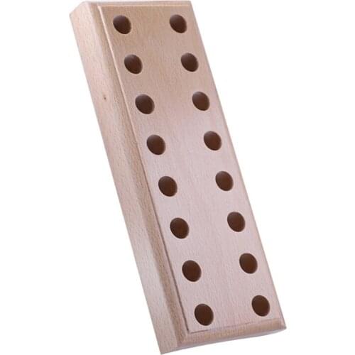 Desktop Display Stand Pliers Pine Base with Eight Rows of Holes Clock Repair Tools DIY Storage Wooden Base Tool