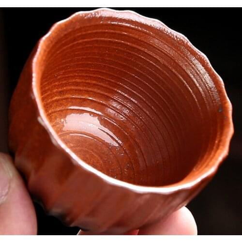Retro Small Tea Cup Household Kiln Single-cup Thick Ceramic Teacup Home Decor Vintage Tea Master Cup Bowl