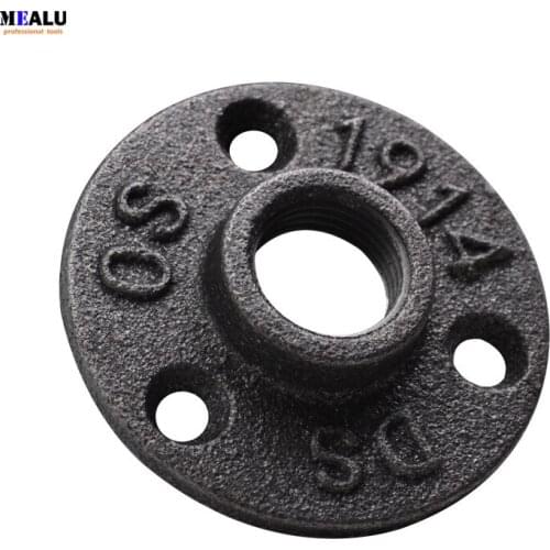 New 10pc Iron Pipe Fittings Wall Mount Floor Antique DN20 Flange Piece Hardware Tool Cast Iron Flanges Gietijzeren Buisleidingen