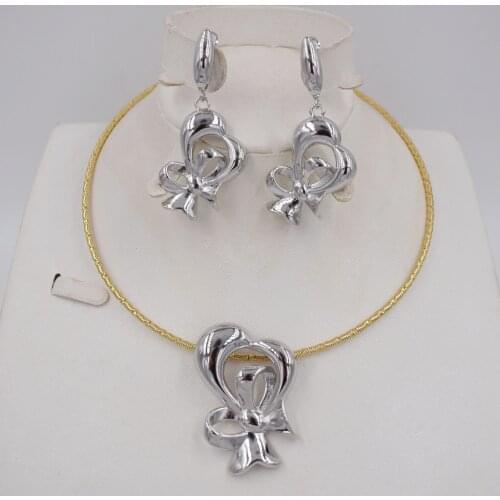 NEW High Quality Ltaly 750 Gold color Jewelry Set For Women african beads jewlery fashion necklace set earring jewelry