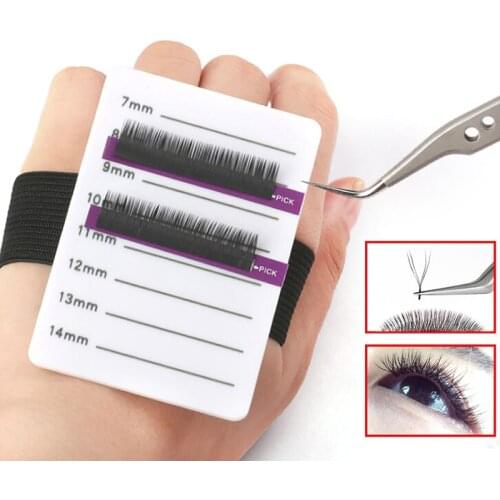 7-14mm/8-15mm Fake Eyelash Tray Strip Stand Individual Eyelash Extensions Hand Plate Grafting Stand Palette Makeup Tool