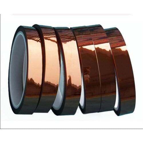 2 5 8 10 12 15 20 25mm Polyimide Adhesive Insulating tape High Temperature Resistant Anti-heat SMT Soldering Shielding 5PCS/1LOT