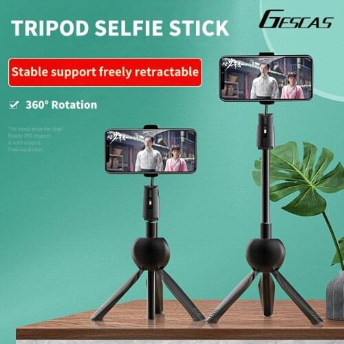 GESCAS Portable Tripod Stand For Smartphone Ring Light Dslr Photography Tripod Camera Holder With Phone Clip Tripodes