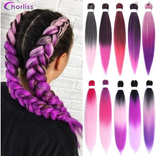 Spetra Pre Stretched Braiding Hair Extensions Easy Crochet Braid Hair Bundle Yaki Straight Ombre Synthetic Box Afro Braids