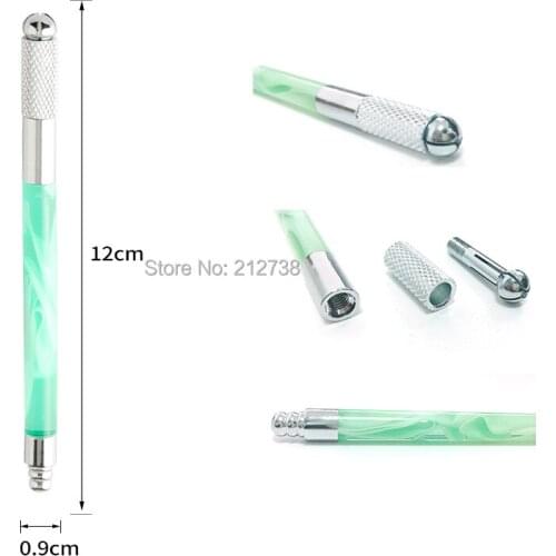 2016 New Two function manual pen permanent makeup manual tattoo microblading pen with 2pcs 3R fog Needles manual pen