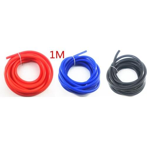 Tubo de silicona para aspirador de coche, accesorio universal de color rojo, azul y negro, 3 mm/5 mm/4 mm/6 mm/8 mm