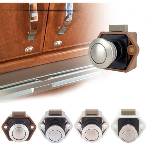 1PCS 20mm Camper Car Push Lock RV Caravan Boat Drawer Latch Button Locks For Furniture Hardware Accessories