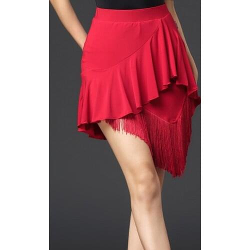 Fringe Latina Dance Skirt For Women Stage Costume Tap Dance Wear Tango Black Skirts Cha Cha Outfit Salsa Dance Clothes JL1506