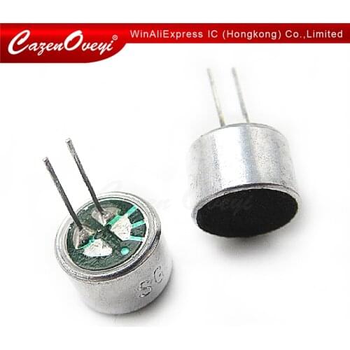 10pcs/lot 2 Pin 9*7mm 9.5mm Dia MIC Capsule electret condenser Pickup Microphone 2 Pin 9*7mm Polar Microphone In Stock