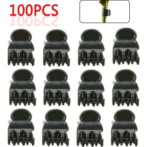 100PCS 1.5cm Plastic Plant Clips Garden Flower Plant Support for Orchid Daisy Stems Garden Vines Stems Stalks Grow Upright