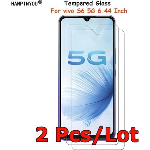 2 Pcs/Lot For vivo S6 5G 6.44" Tempered Glass Screen Protector Ultra Thin Explosion-proof Protective Film