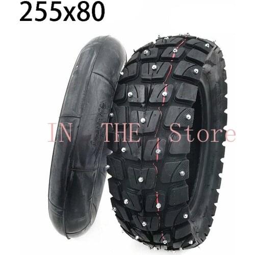 255x80 Snow Tire Inside and Outside Tire Thickening Electric Scooter 10 Inch Cross Country Anti Skid Pedal Scooter for Zero 10x