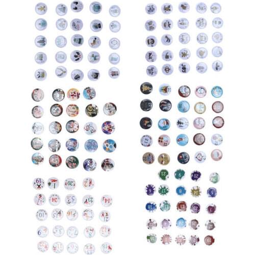 Button Pin Portable Lucky Number Christmas Brooch for Christmas for New Year