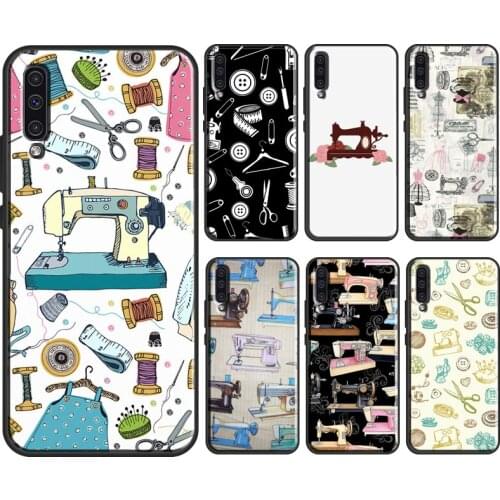 Sewing Machine Scissors Buttons Soft Case For Samsung Galaxy A52 A42 A12 A20e A21S A10 A40 A50 A70 A51 A71 A31 A41 Cover