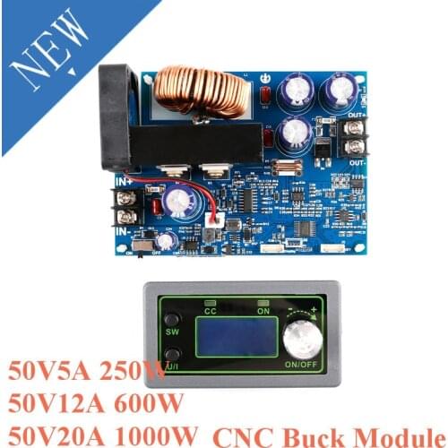 DC 50V5A 250W 50V12A 600W 50V20A 1000W CNC Step-down Buck Adjustable Power Supply Module LCD Display Voltage And Current Meter